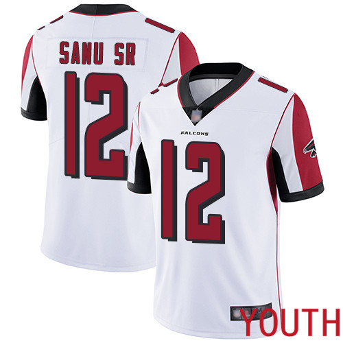 Atlanta Falcons Limited White Youth Mohamed Sanu Road Jersey NFL Football #12 Vapor Untouchable->youth nfl jersey->Youth Jersey